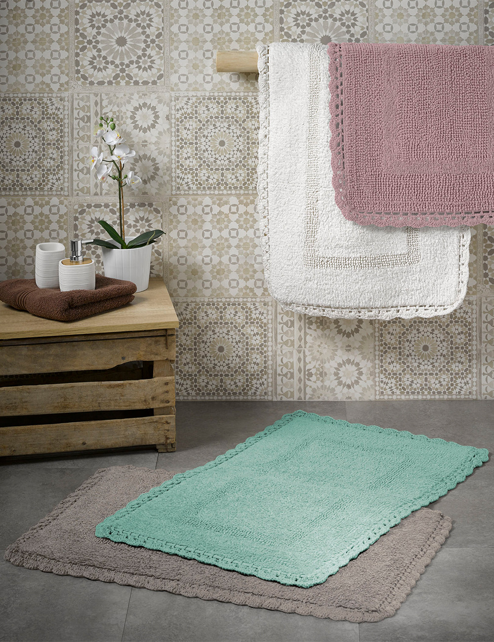 Alfombra de Baño o Ducha Reversible CROCHET - AtenasCasa