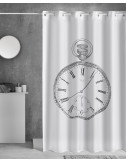 CORTINA DE BAÑO RELOJ