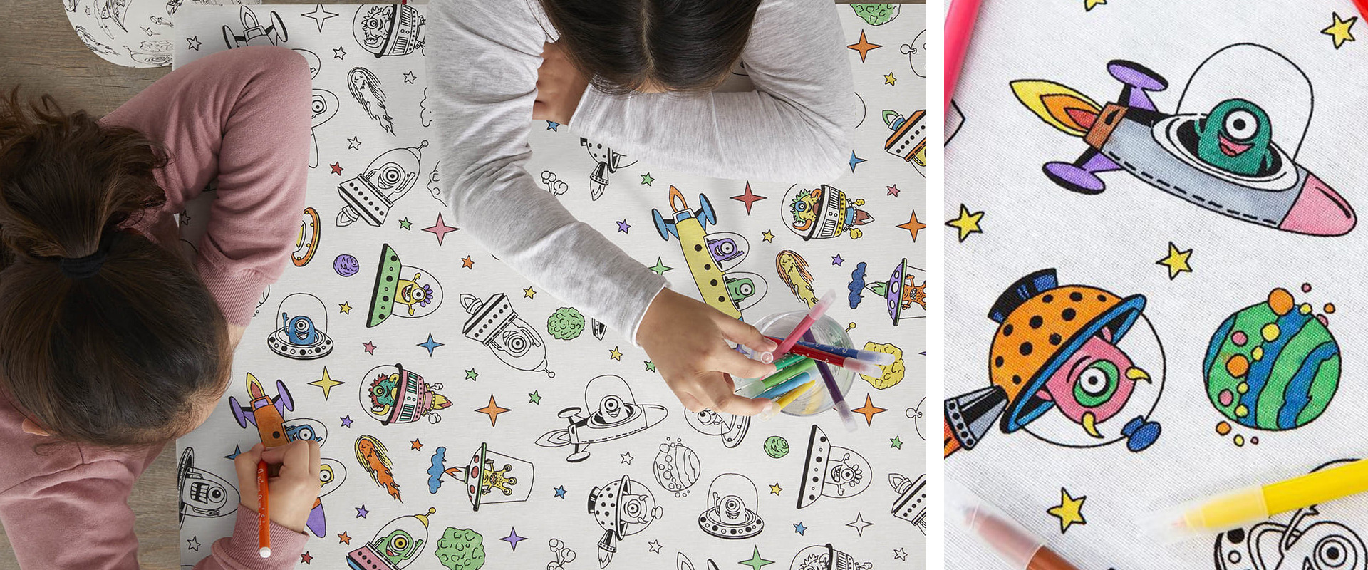 Manteles coloreables para niños